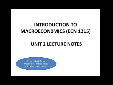 Introductions to macroeconomics, Lecture 1