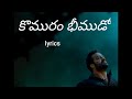 Komaram Bheemudo Song Lyrics In Telugu Movie RRR