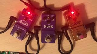 Video thumbnail for Rowin Mini Guitar Pedals Nano Size LN-314 ECHO, LN-301B HUNK, LN-333 COMP Demo by f4llingstars9