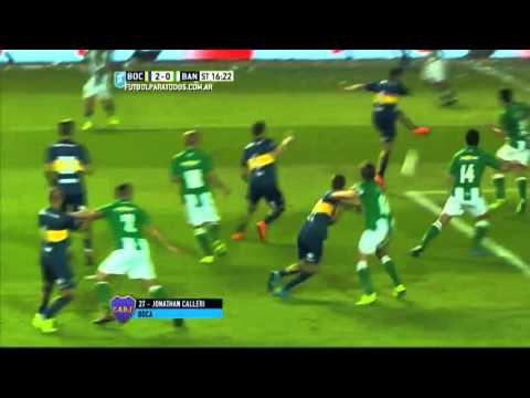 Gol de Calleri. Boca 2 - Banfield 0. Fecha 26. Primera División 2015. FPT.
