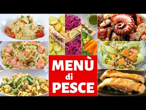 RACCOLTA DI IDEE PER UN MENU DI PESCE - 10 Ricette Facili e Veloci per Vigilia, Natale e Capodanno