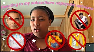 Reacting to my subscribers unpopular opinions
