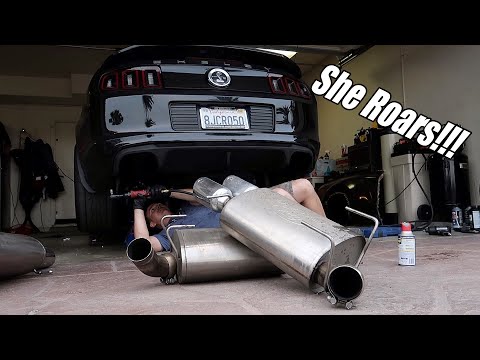 Making my exhaust 10x LOUDER! Ford Racing Sport axle back install on GT500!!!