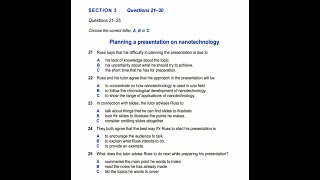IELTS Listening Section-3(Planning a presentation on nanotechnology) with answers