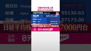 Download lagu 【速報】日経平均株価が急上昇  初の5万7000円台  #shorts mp3