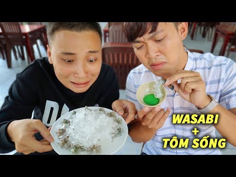 Thử Ăn Hết Dĩa Tôm Sống Chấm Mù Tạt Và Cái Kết | Seasame Shrimp with Wasabi Sauce