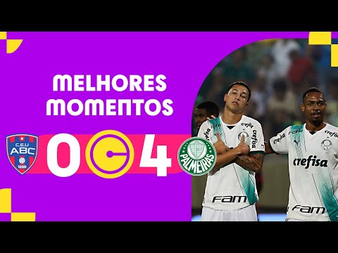 Gols e lances de União ABC x Palmeiras