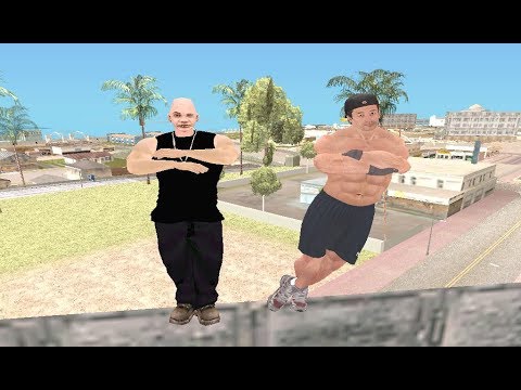 GTA SAN ANDREAS (LOQUENDO) EL TÍO GILIPOLLAS SE VUELVE  MUSCULOSO!!!!!