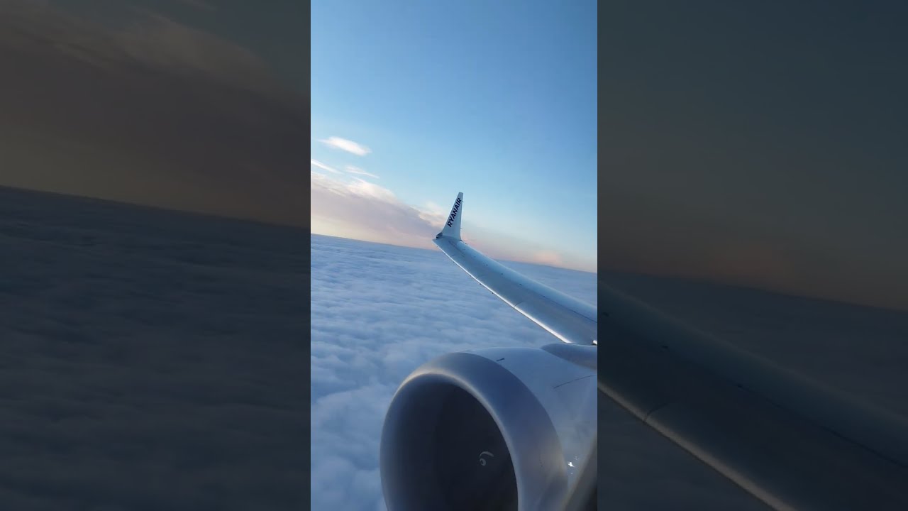 Landing at Cork Airport from Tenerife Ryanair Boeing 737 Max 8200 Rolls Royce Engine