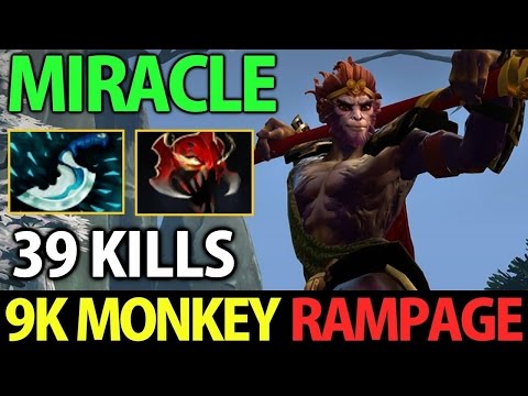 RAMPAGE!!! Miracle Monkey King INSANE DAMAGE over 100k 39 Kills Patch 7.0