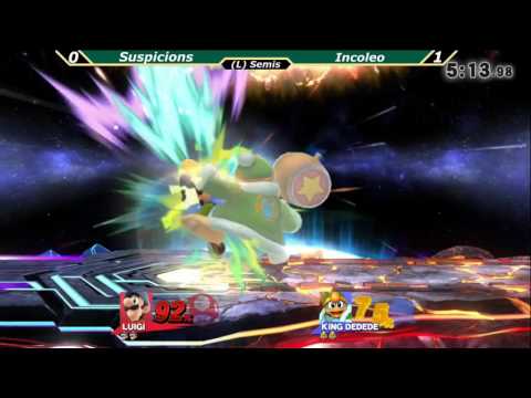 Smash 4 SloBroke 2/17 - Suspicions (Luigi) Vs. Incoleo (King Dedede) - Losers Semis