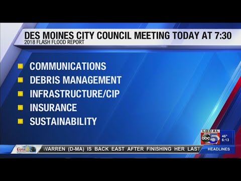Des Moines City Council to discuss 2018 Flash Flood Report