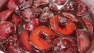 Ameixa fruta em Calda!Economize seu gás sobremesa pronta em apenas 15 min !Faça no Natal e Ano Novo😉