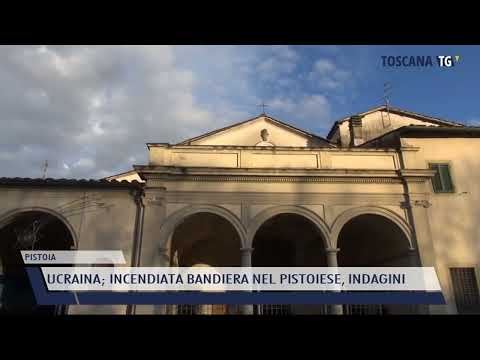2022-06-20 PISTOIA - UCRAINA; INCENDIATA BANDIERA NEL PISTOIESE, INDAGINI