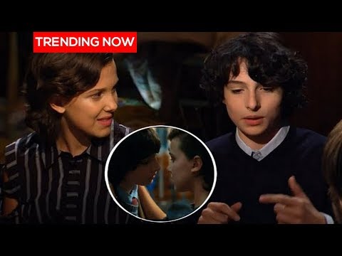 Millie Brown & Finn Wolfhard talk about their kiss in Stranger Things 2