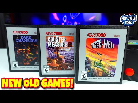Why Buy NEW Retro Carts For Atari 7800? Tiger-Heli, Dark Chambers & Counter Measure 2