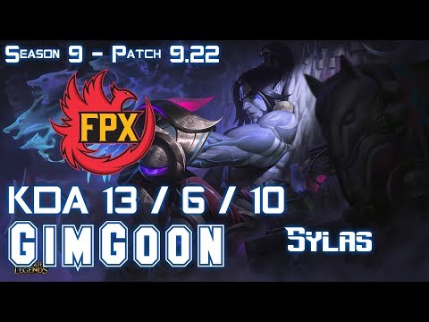 FPX GimGoon SYLAS vs SION Mid - Patch 9.22 EUW Ranked