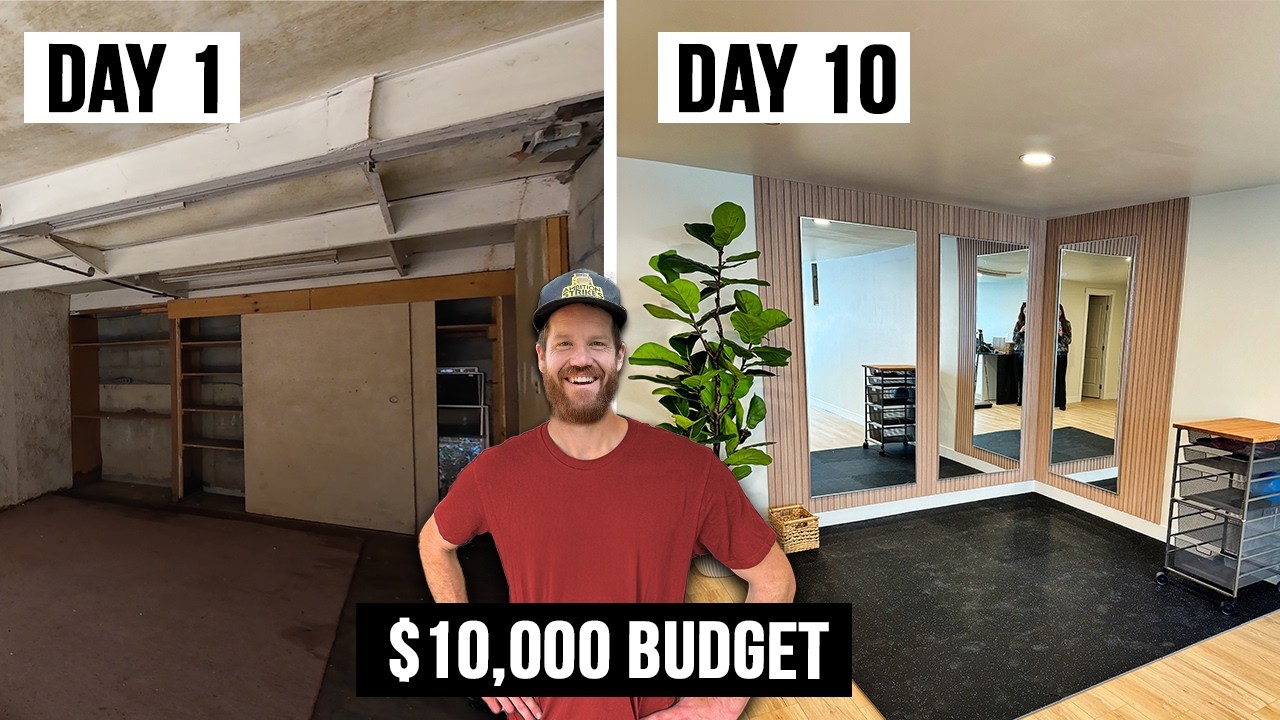 AMAZING DIY Basement Renovation ($10,000 Budget)