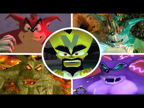 Crash Bandicoot Wrath of Cortex - All Bosses + Cutscenes (No Damage)