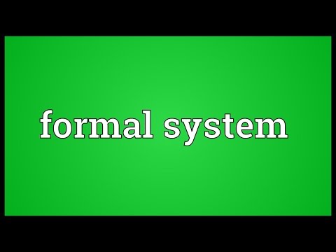 Formal system Meaning