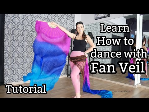 How to dance with Fan Veils | The Basic movements Step by Step | Bellydance Tutorial
