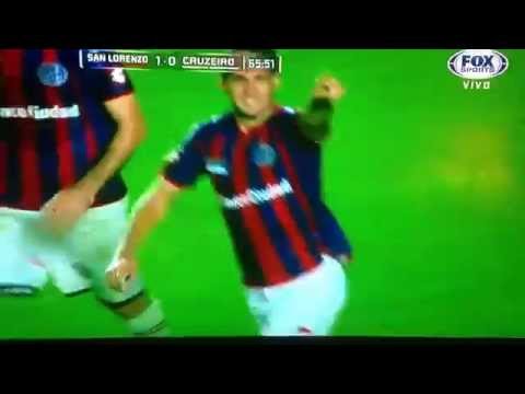 GOL SANTIAGO GENTILETTI SAN LORENZO 1 CRUZEIRO 0 COPA LIBERTADORES 7/5/2014 HD