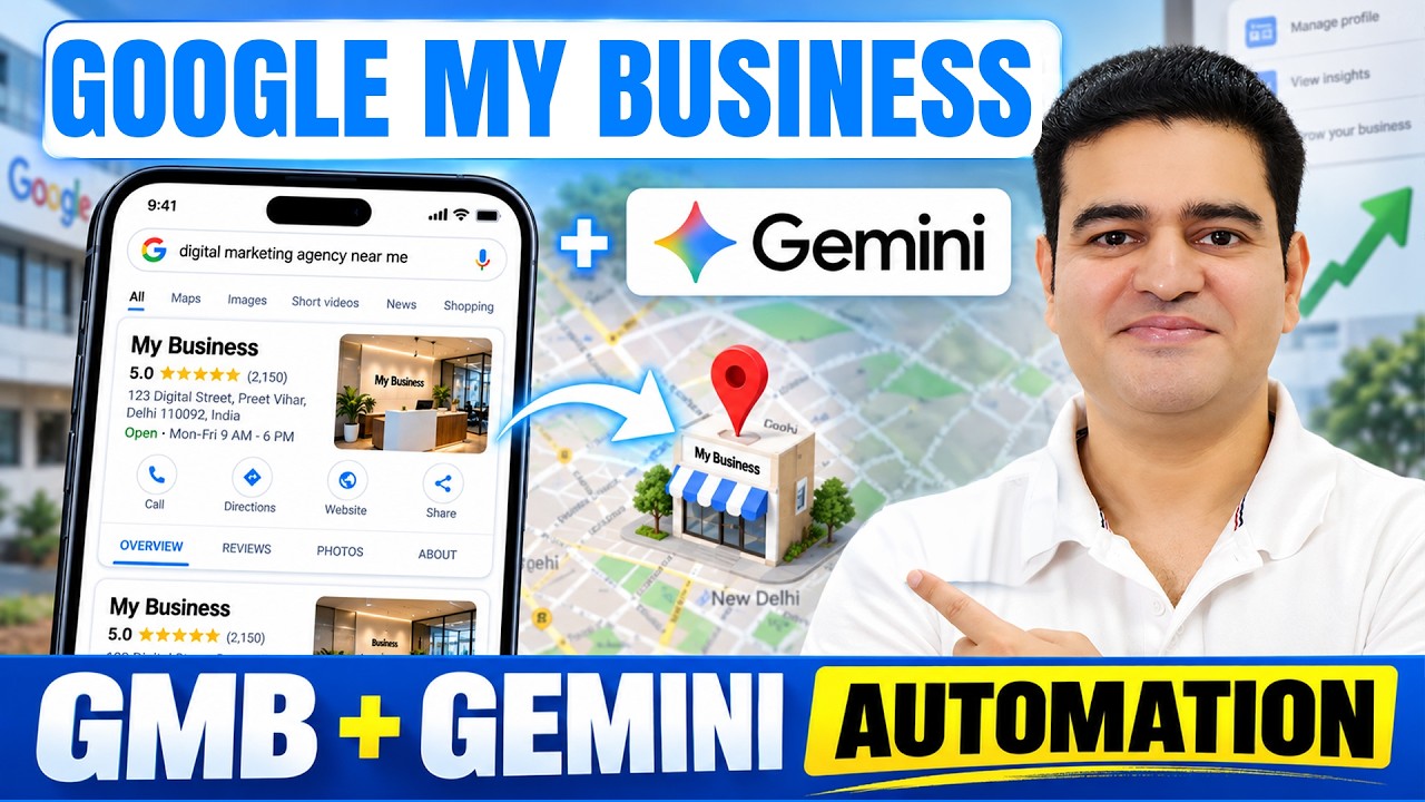 Gemini + Google Business Profile Setup 2026 | GMB Automation Tutorial in Hindi