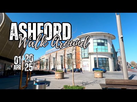 Ashford, Kent, UK walk around.