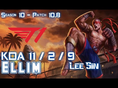 T1 Ellim LEE SIN vs GRAVES Jungle - Patch 10.8 KR Ranked