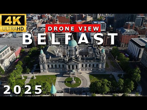 BELFAST by Drone 🇬🇧 | City centre Aerial Footage | Northern Ireland, UK | 4K video