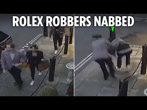 Moment undercover cops snare brazen ‘Rolex Ripper’ gang during attempted theft