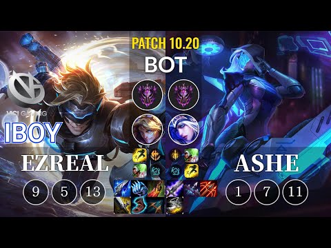 VG iBoy Ezreal vs Ashe Bot - KR Patch 10.20