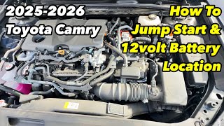 2025 2026 Toyota Camry Hybrid How / Where to Jumpstart - 12 Volt Battery Location 