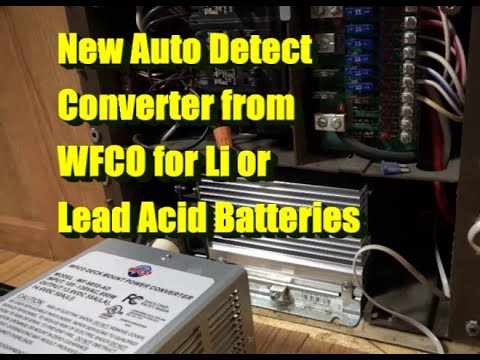 Update in description.  WFCO 9855-AD, 55 amp, Li or Lead Acid, Auto Detect Converter  9800 Series