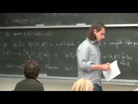 Lecture Series: "p-adic Geometry" by Peter Scholze [2014] (lecture 3)