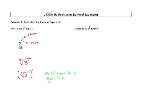 Radicals using Rational Exponents