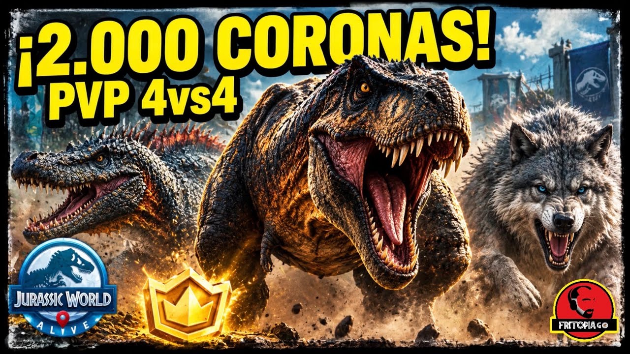 ¡2.000 CORONAS RÁPIDO! 🔥 ESTRATEGIA PVP 4vs4 con ÉPICOS y RAROS | Jurassic World Alive