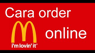 Cara order MCD online