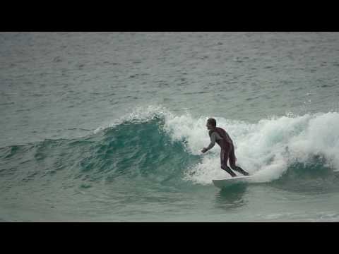 Solid waves and surfers at Cotillo 