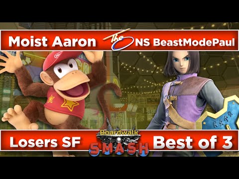 Moist Aaron (Diddy Kong) VS Beastmodepaul (Hero) | CFL SSBU - Losers Semi Final Boardwalk Smash 82