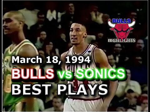 March 18 1994 Bulls vs Sonics highlights