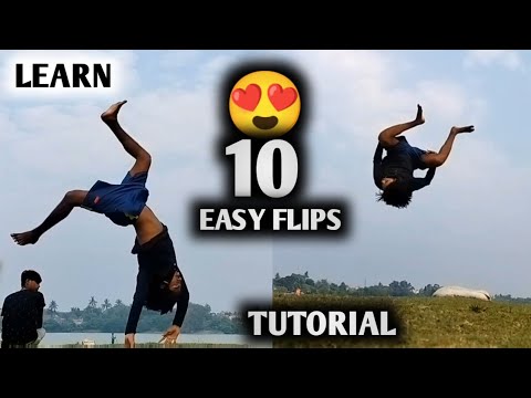 Learn 10 easy flips tutorial / for beginners / anyone can learn at home / tubu Michael
