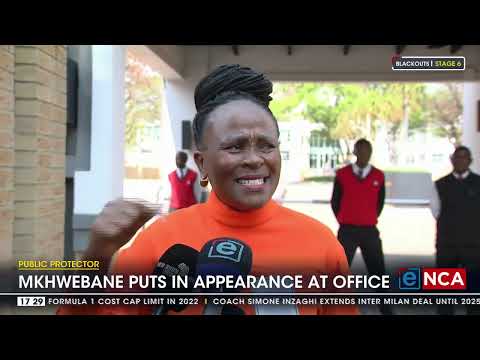 Busisiwe Mkhwebane puts in appearance at the office