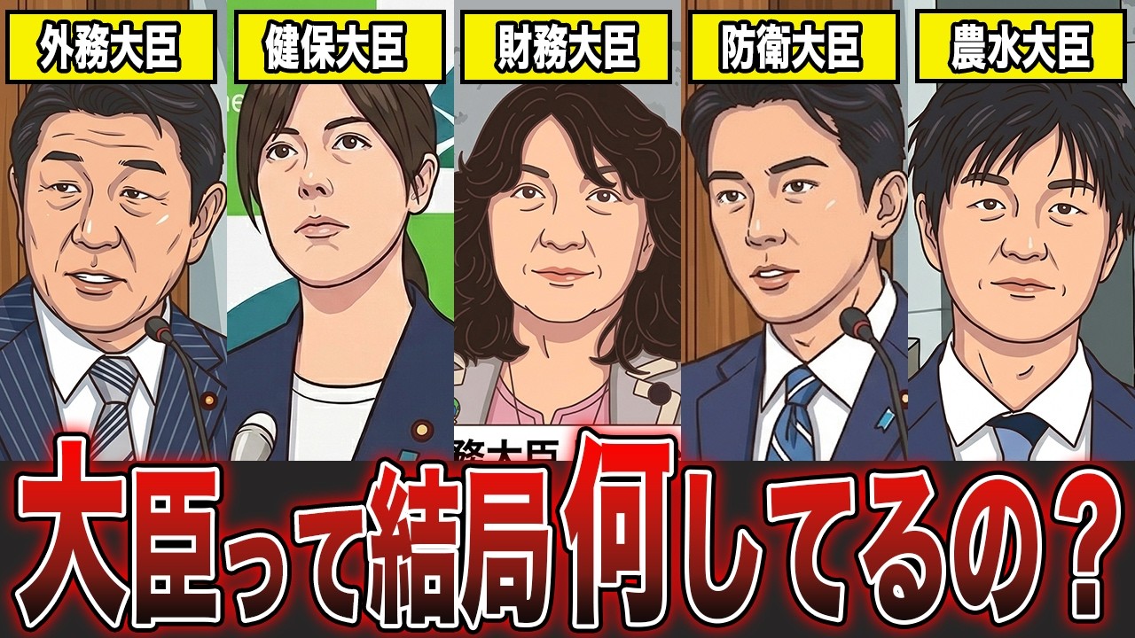 意外と知らない大臣の仕事をサクッと解説！日本の大臣って結局、何をしてる人たちなの？