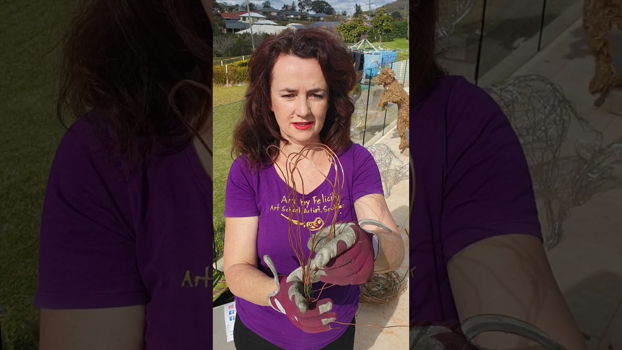 How to make a large wire flower Sculpture