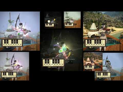 FFXIV OST Barbariccia Theme "Battle with the Four Fiends" Bard performance(manual play!) 손연주하기