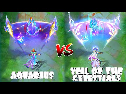 Aurora Veil of the Celestials VS Aquarius Skin Comparison