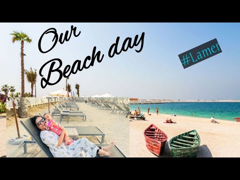 Our beach day🏝️| Beach in Dubai| Lamer Beach |Telugu Dubai vlogs|Dubai dairies |Jivi Dubai stories