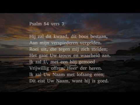 Psalm 54 vers 1, 3 en 4 - O God, verlos mij uit den nood