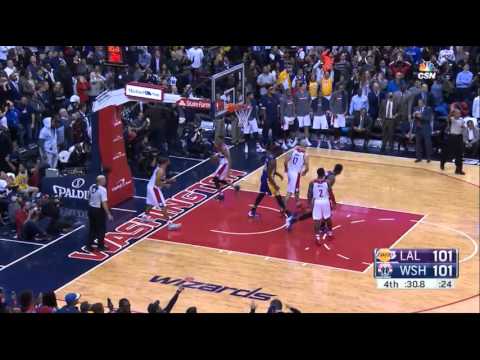 Kobe Bryant's clutch 3 and game winner vs Washington! (12.02.2015)